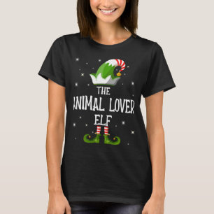 The Animal Lover Elf Family Matching Christmas T-Shirt