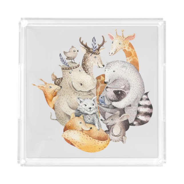 The Animal Menagerie Acrylic Tray (Front)