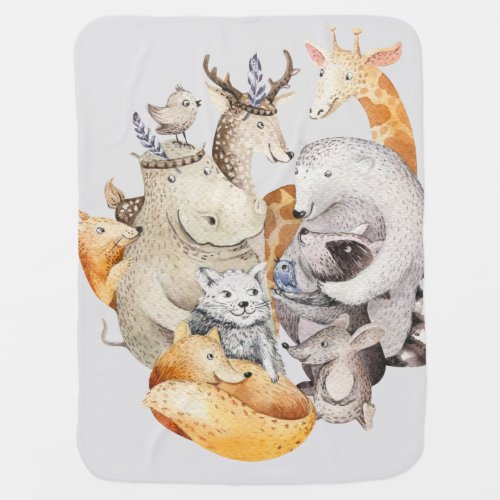 The Animal Menagerie Baby Blanket