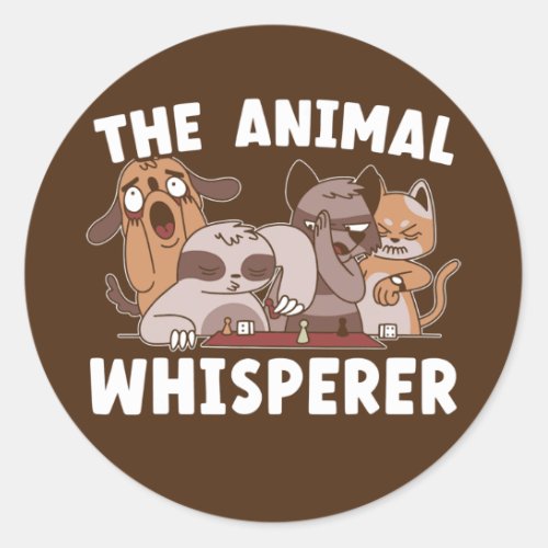 The Animal Whisperer Veterinarian Animal Doctor Classic Round Sticker