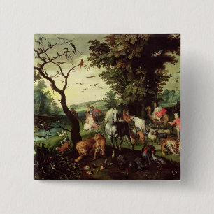 The Animals Entering Noah's Ark Pinback Button