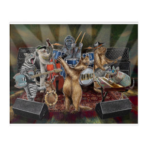 The Animalz Band Animal Musicians Performing Acrylic Print