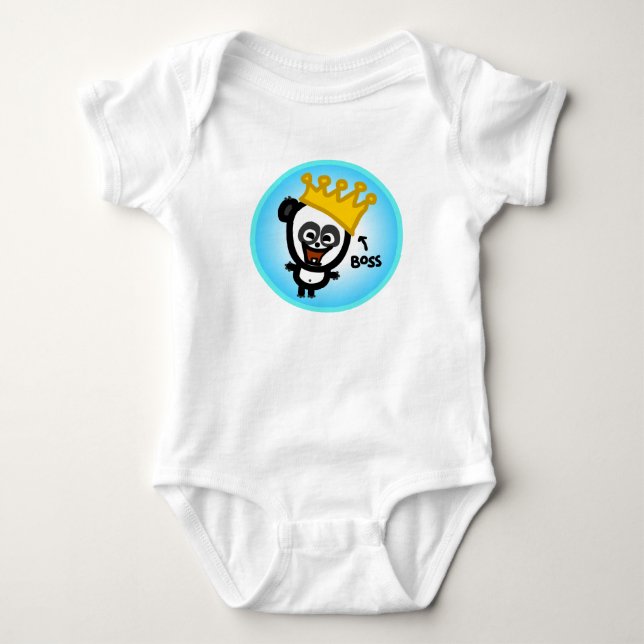 The Animated Baby - Boss Panda Baby Bodysuit (Front)