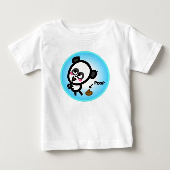 The Animated Baby - Panda Poop. Baby T-Shirt (Front)