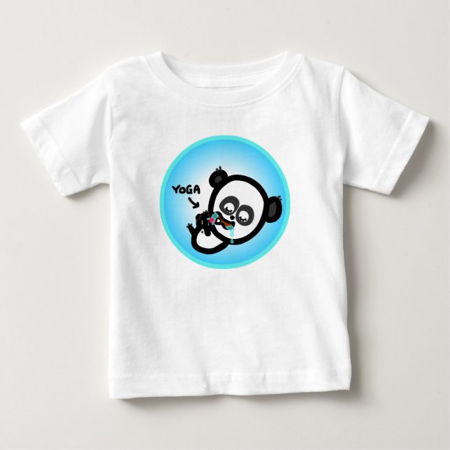 The Animated Baby - Yoga Panda Baby T-Shirt (Front)