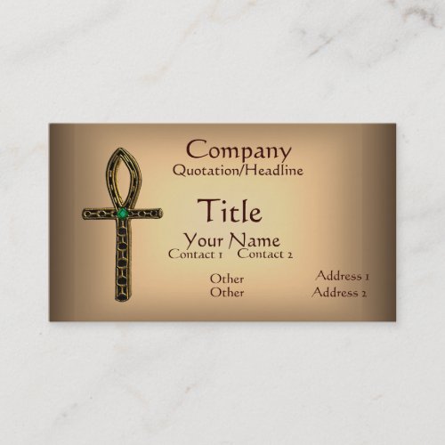 The Ankh gold Business Card