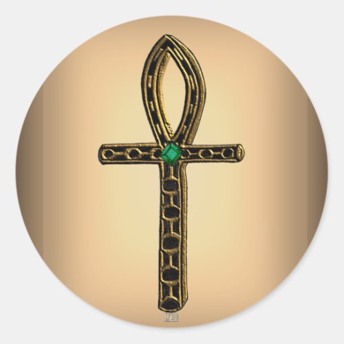 The Ankh gold Classic Round Sticker