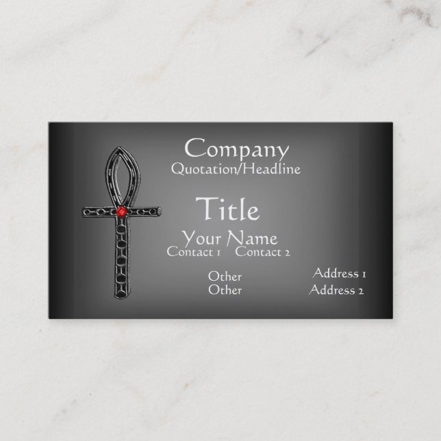 The Ankh (Silver) Business Card (Front)