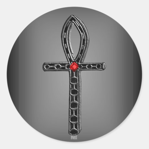 The Ankh Silver Classic Round Sticker