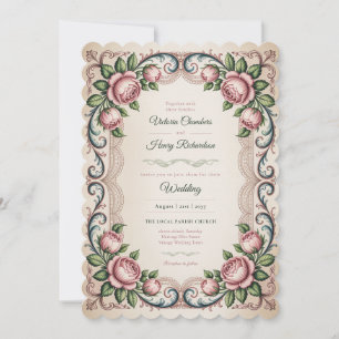 The Anne Elliot Quiet Romance Vintage Wedding Invitation