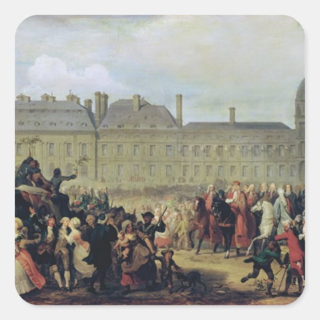 The Announcement of the signing of the Treaty Square Sticker (Front)