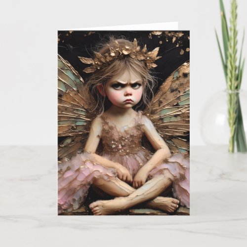 The Annoyed Little Adorable Fairy Card