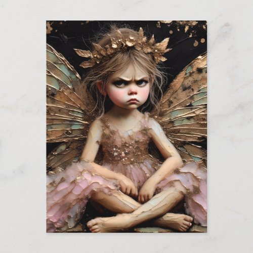 The Annoyed Little Adorable Fairy Postcard