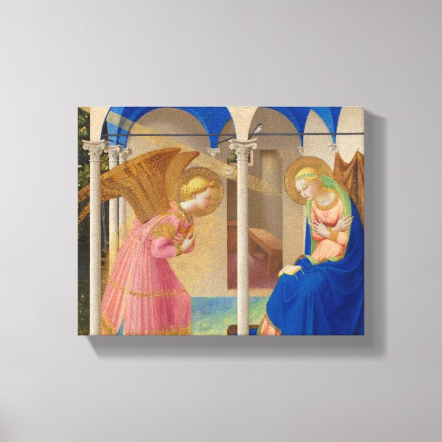 The Annunciation, 1426 by Fra Angelico Canvas Print (Front)