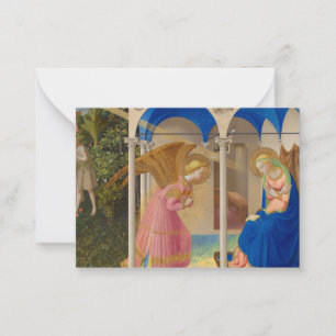 The Annunciation, 1426 by Fra Angelico Note Card