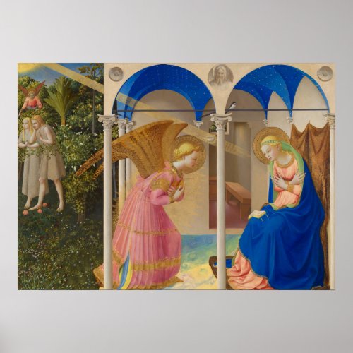 The Annunciation 1426 by Fra Angelico Poster