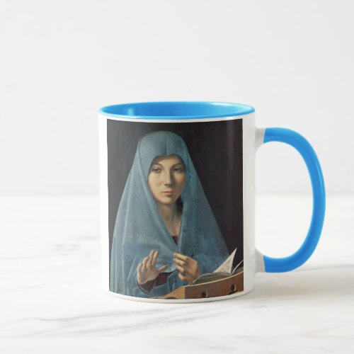 The Annunciation 1474_75 oil on panel Mug