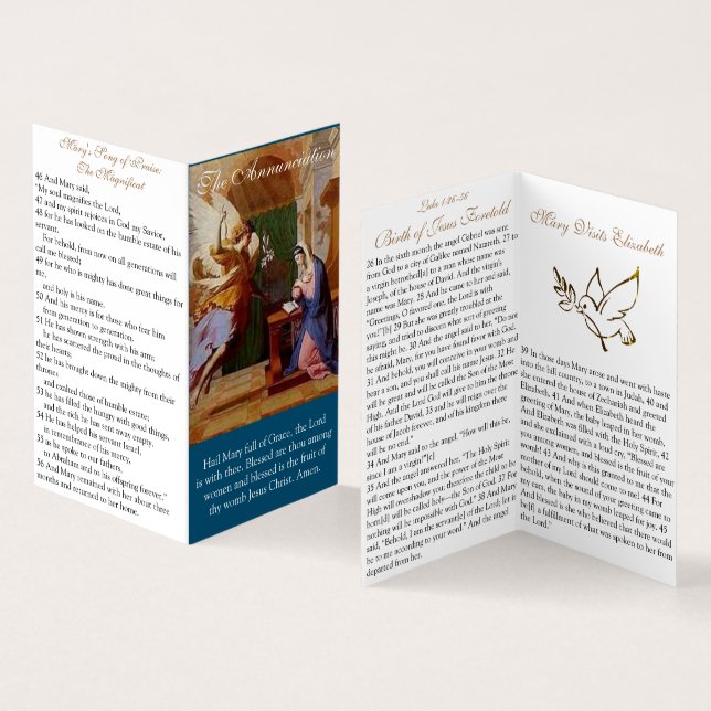 The Annunciation (1) - Prayer Card (Inside and Outside)