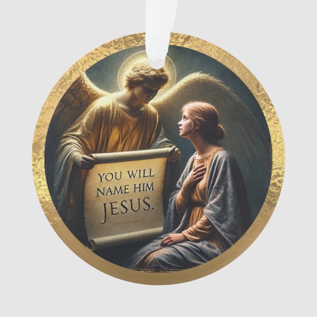 The Annunciation Acrylic Ornament (Front)