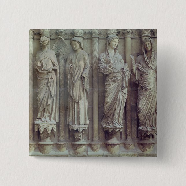 The Annunciation and the Visitation Pinback Button (Front)