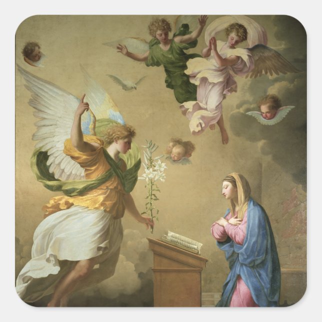 The Annunciation, before 1652 Square Sticker (Front)