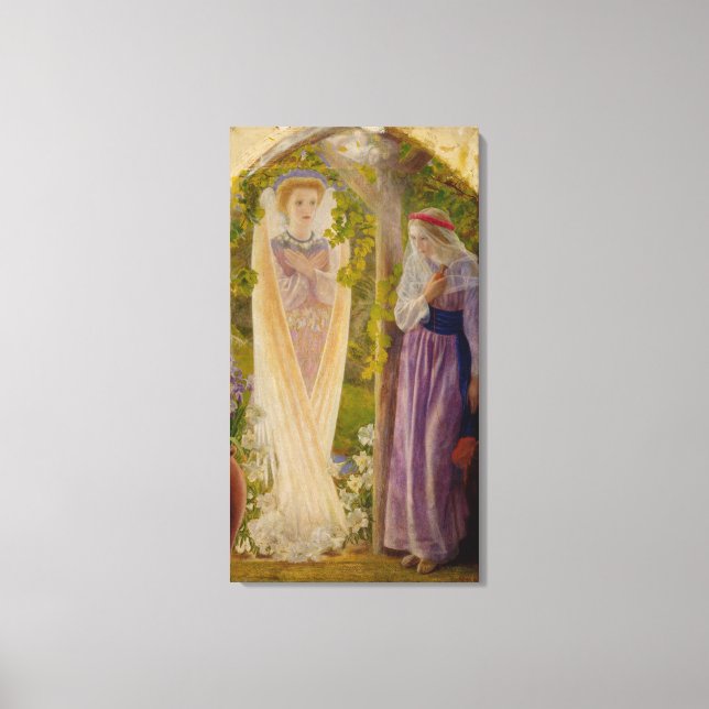 The Annunciation By Arthur Hughes Canvas Print (Front)
