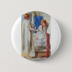 The Annunciation by Dante Gabriel Rossetti Button