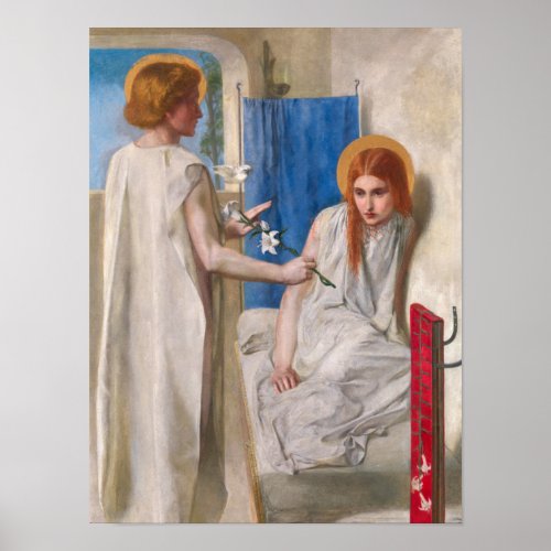 The Annunciation by Dante Gabriel Rossetti Poster