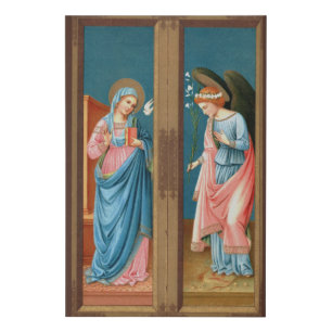 The Annunciation by F. Lippi (M 038) Faux Canvas Print
