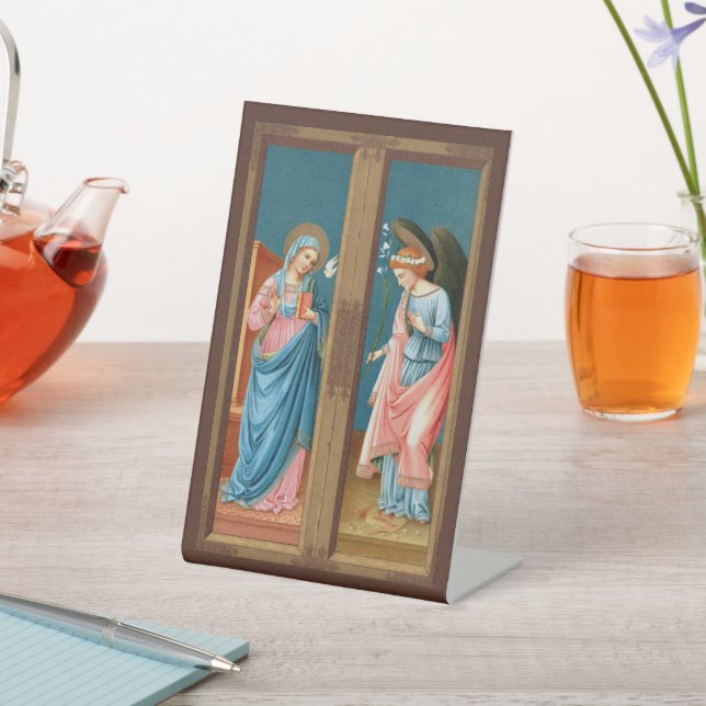The Annunciation by F. Lippi (M 038) Pedestal Sign (In SItu)