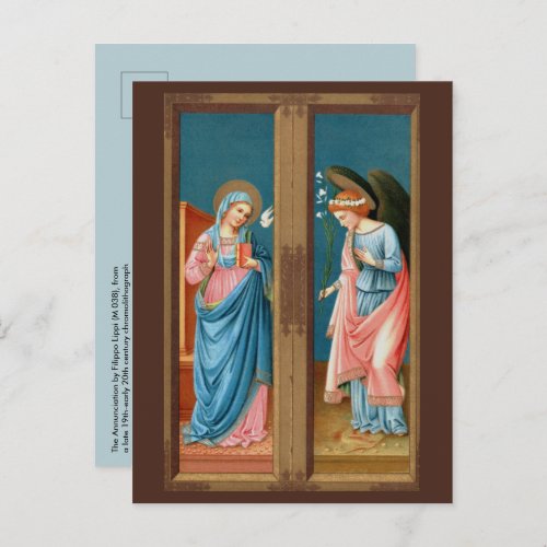 The Annunciation by F Lippi M 038 Postcard