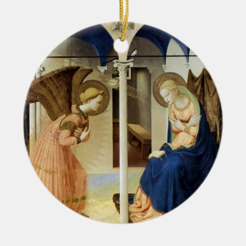 The Annunciation by Fra Angelico Ceramic Ornament
