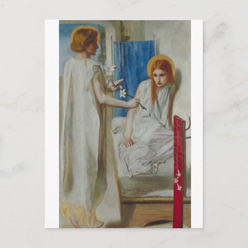 The Annunciation by Gabriel Rossetti Postcard