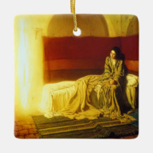 The Annunciation by Henry Ossawa Tanner, 1898 Ceramic Ornament