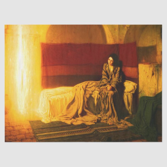 The Annunciation by Henry Ossawa Tanner Tissue Paper (Front)