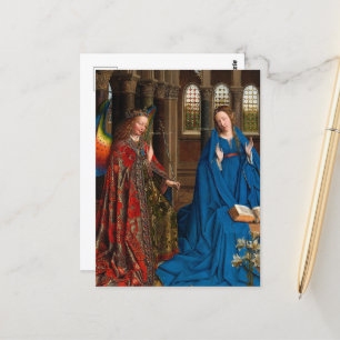 The Annunciation by Jan van Eyck Postcard