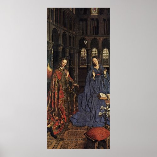 The Annunciation by Jan van Eyck Poster