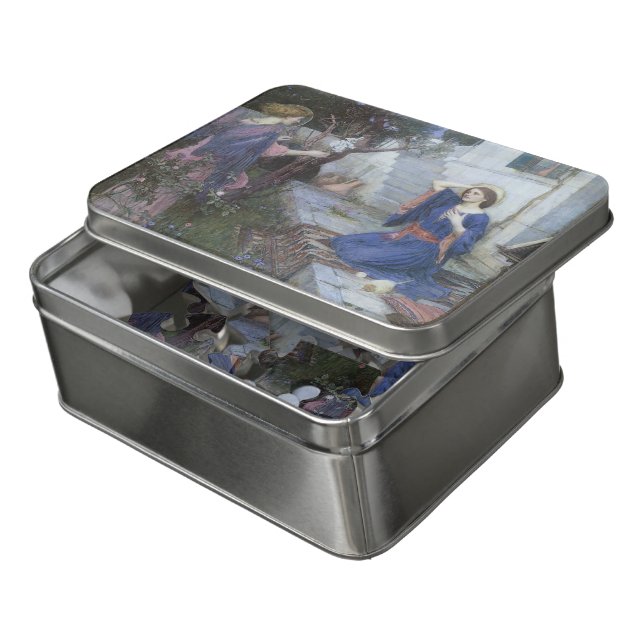 The Annunciation by John William Waterhouse Jigsaw Puzzle (Lid Open)