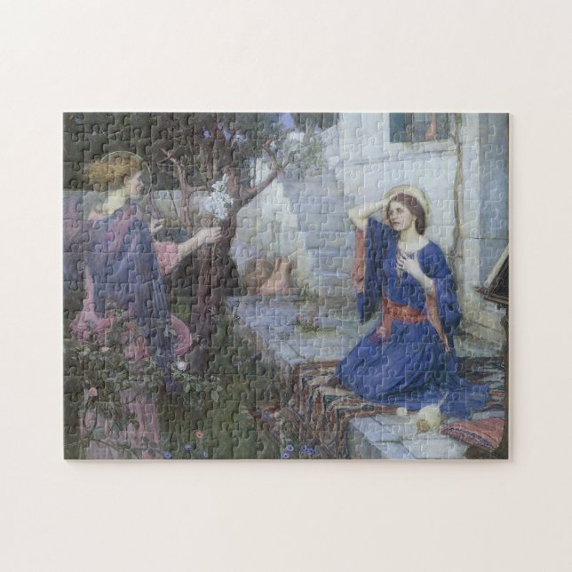 The Annunciation by John William Waterhouse Jigsaw Puzzle (Horizontal)