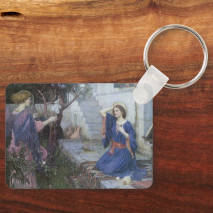 The Annunciation by John William Waterhouse Keychain