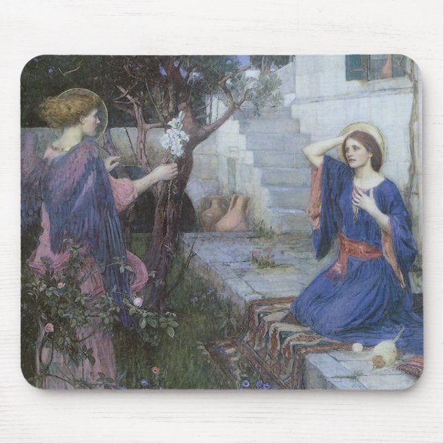 The Annunciation by John William Waterhouse Mouse Pad (Front)