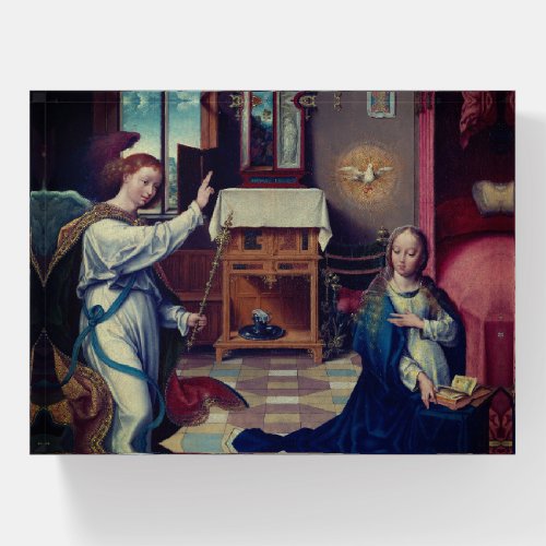 The Annunciation by Joos van Cleve: Christmas Paperweight