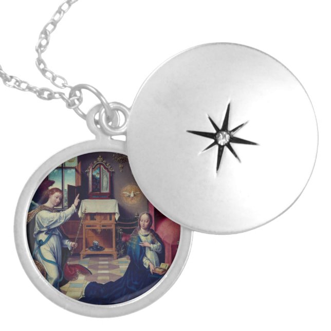 The Annunciation by Joos van Cleve: Locket Necklace (Front)