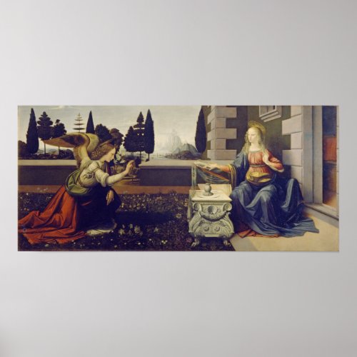 The Annunciation by Leonardo da Vinci _ Poster