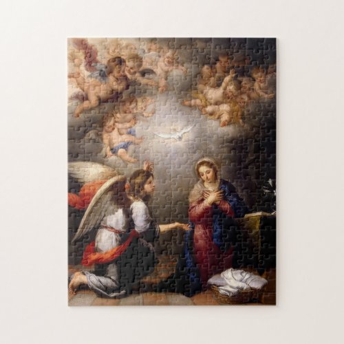  The Annunciation by Murillo detail Jigsaw Puzzle