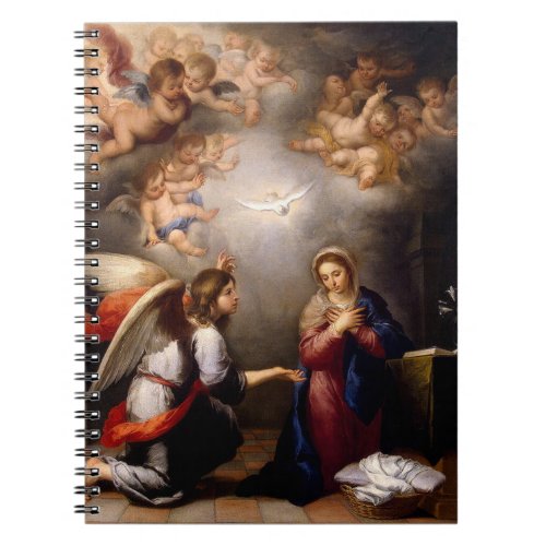  The Annunciation by Murillo detail Notebook