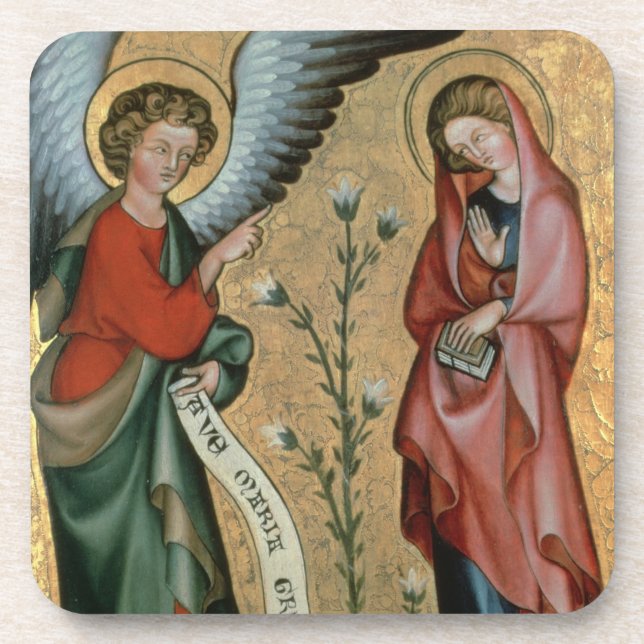 The Annunciation, c.1330 (oil on panel) Coaster (Front)