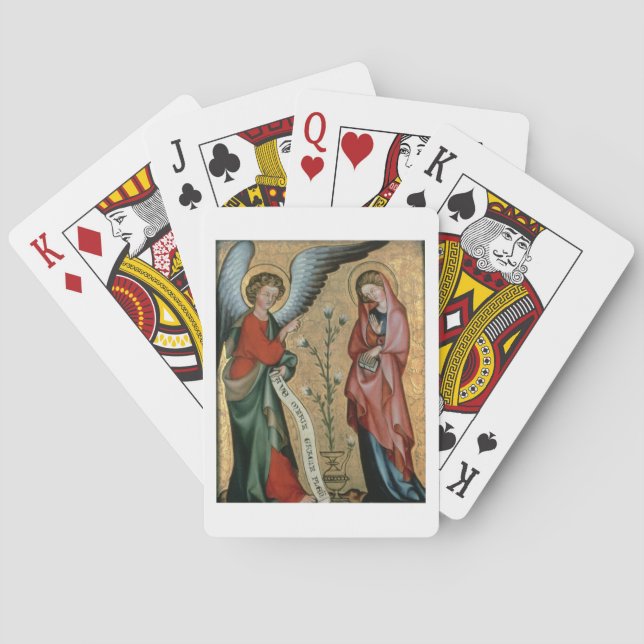 The Annunciation, c.1330 (oil on panel) Poker Cards (Back)
