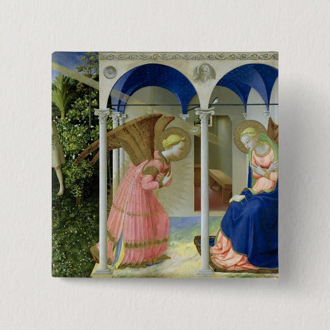 The Annunciation, c.1430-32 Pinback Button (Front)