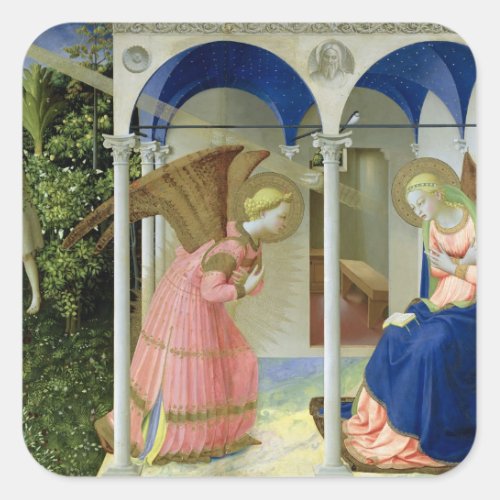 The Annunciation c1430_32 Square Sticker